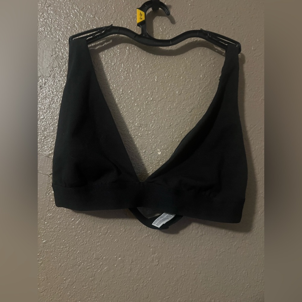 No Boundaries Black V-Neck Wireless Bralette